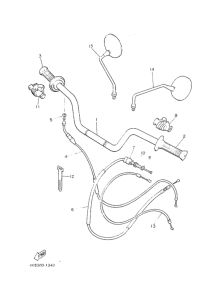 XJ400 ｽﾃｱﾘﾝｸﾞﾊﾝﾄﾞﾙ.ｹ-ﾌﾞﾙ