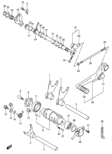 GSX-R600U2 Переключение передач