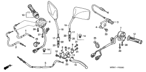 CBF600 (Naked) Handle lever / switch / cable