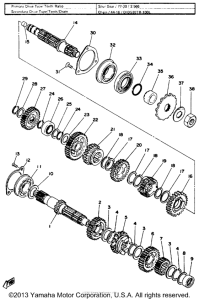 XT500F Трансмиссия