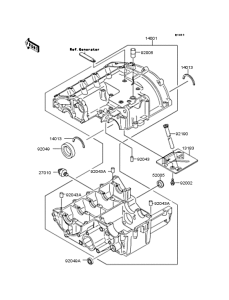 ZX250 Картер двигателя