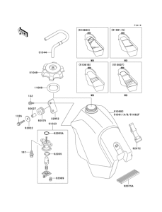 KX500 Топливный бак