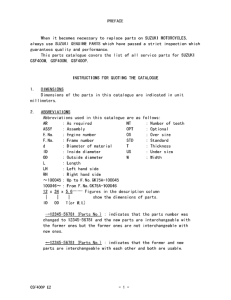 GSF400 Catalog preface