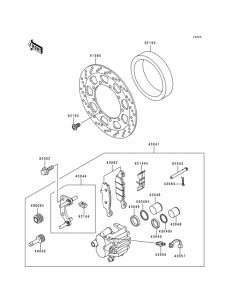 KL650 Передний тормоз