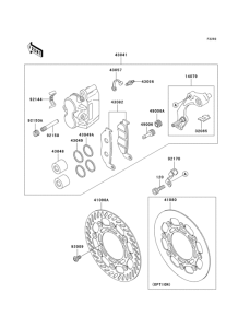 KX500 Передний тормоз
