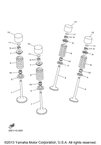 YZ450FAL Клапана