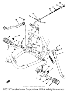 DT360 Stand footrest brake pedal
