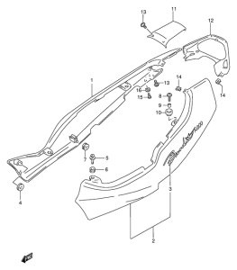 GSF600 Обтекатель задний