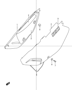 DR650 Обтекатель задний
