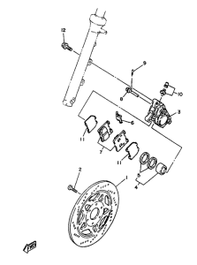 TZR125 Freno delantero