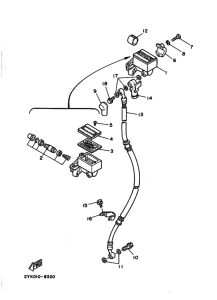 TDR250 Передний тормозной цилиндр