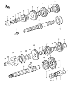 KZ1000 Трансмиссия