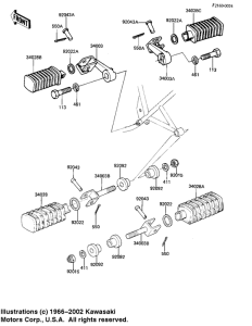 KZ250 Подножки
