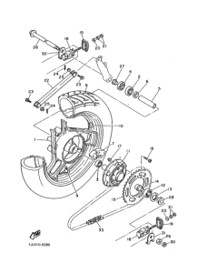 SRX400 Заднее колесо в сборе