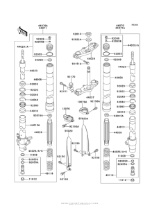 KX100 Передняя вилка