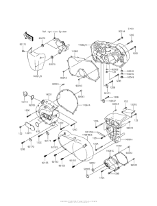 VN900 Крышки двигателя