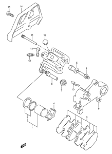 RMX250 Задний суппорт