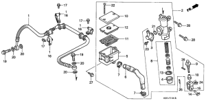 NTV650 Задний тормозной цилиндр