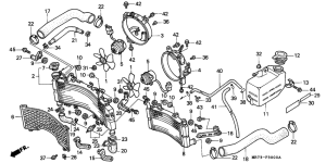 VFR750R Радиатор