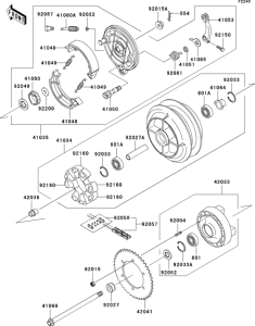 VN800 Задняя ступица колеса