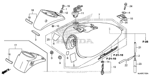 VT750C2B Топливный бак