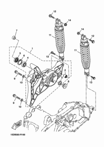 YP400R Rear arm & suspension