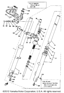 XS400-2E - 1978 Передняя вилка