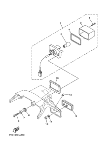 TW225E Габаритный задний фонарь