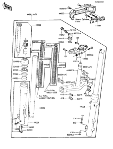 KZ1000 Вилка передней оси