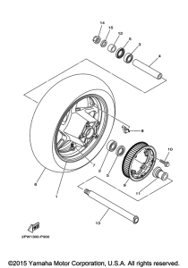 XP500F Переднее колесо