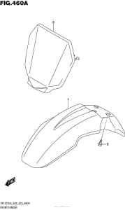 DR-Z70 Переднее крыло