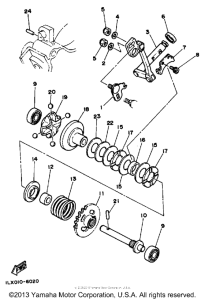 YZ125S Регулятор,вед .звезда
