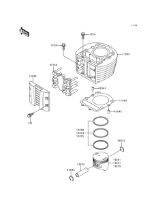 BJ250 Цилиндр и поршни
