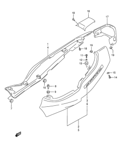 GSF1200S Обтекатель задний