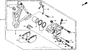 CB1000F Задний суппорт
