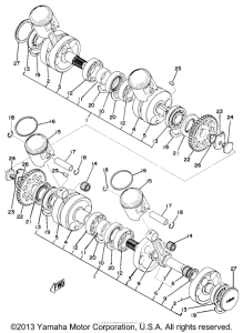 TZ750D Коленвал и поршни