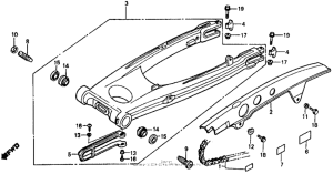 VF500F Swingarm + chain case