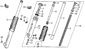 CR125 Front fork 77-78