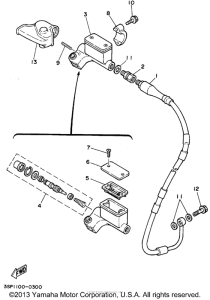YZ125F1 Главный тормозной цилиндр