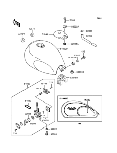 BJ250 Топливный бак
