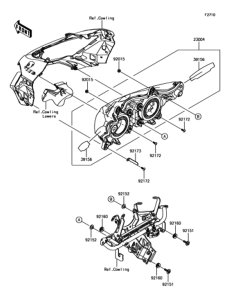 ZX1000 ヘッドライト