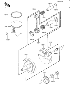KX500 Crankshaft / piston