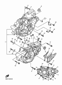 WR250F Картер двигателя