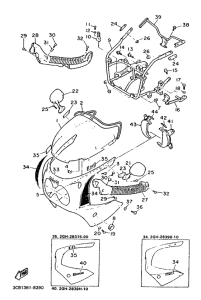 FZR1000 Обтекатель 1