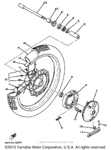 YZ125J Переднее колесо