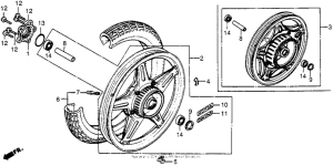CX500 Переднее колесо