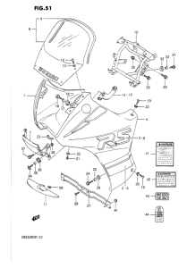 DR650 Cowling - label