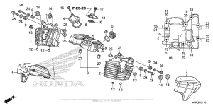 VT1300CR Крышка головки заднего цилиндра