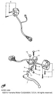 YZF600RG Рулевые переключатели