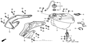 CR250R Топливный бак